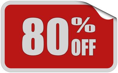 Sticker rot eckig curl oben 80 PERCENT OFF
