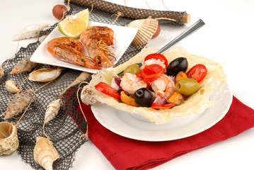 ANTIPASTO DI PESCE CON RETE