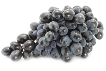 Red grapes on a white background