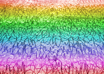 abstract cardiogram line heap, ecg details