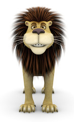 lion cartoon smiling