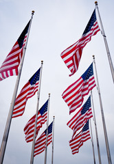 Fototapeta na wymiar American flags