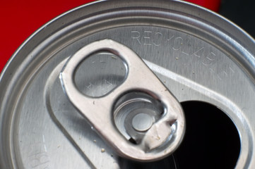 Close-up of Opened Soda Can Top