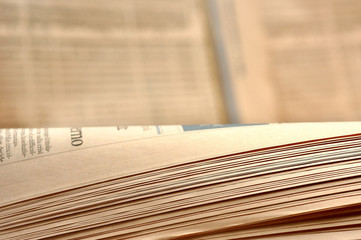 Newspaper open for reading