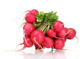 Fresh radish isolated on white