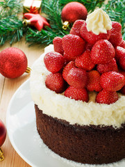 Santa hat cake