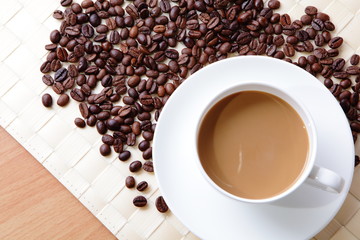 cup of coffee isolated over white background