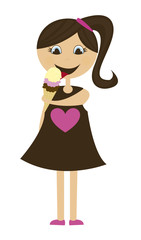 girl with ice cream