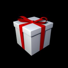 Present on black background