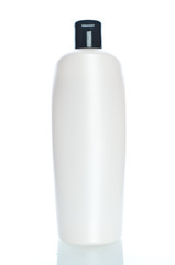 Shampoo bottle isolated on white background.