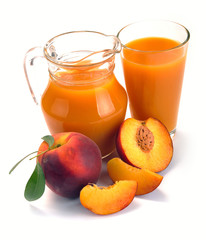 peach juice and fruit