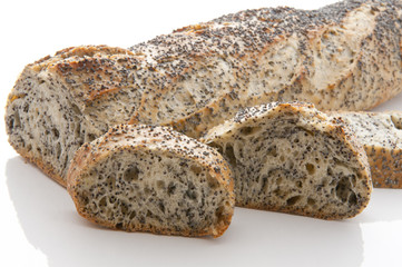 Baguette tranchée au pavot