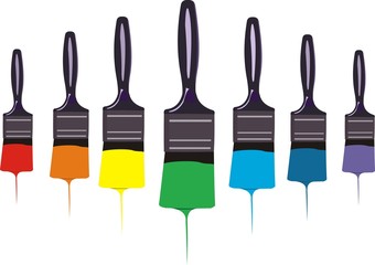 Rainbow brushes