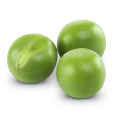 Fresh peas isolated on white background + Clipping Path