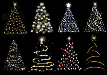 Fondo con muchos &aacute;rboles de navidad