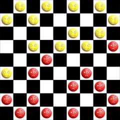 Red and yellow checkers