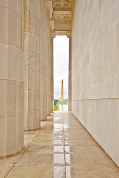 vieview to Washington Monument from Lincoln Memorial