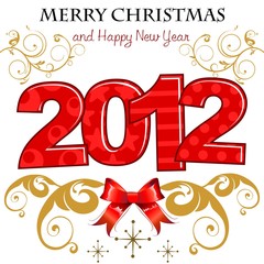 2012 happy new years fondo bianco