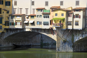 Florence, Ponte Vecchio over arno river, Italy