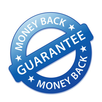 MONEY BACK GUARANTEE Marketing Stamp (price promise tag sticker)