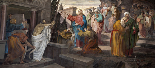 Milan - resurrection of Lazarus from San Giorgio church