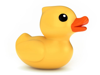 3D render of a rubber duck