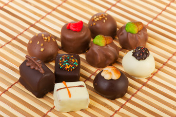 Colorful chocolates candy