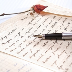 love letter with a rose