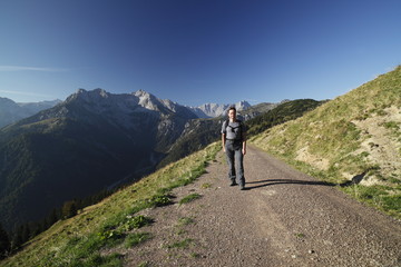 Wanderer in den Alpen
