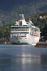 Cruise ship in Olden, Norway