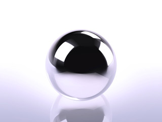 Chrome Ball In Violet Light