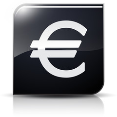 Symbole glossy vectoriel Euro