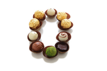 chocolate with the number of zero