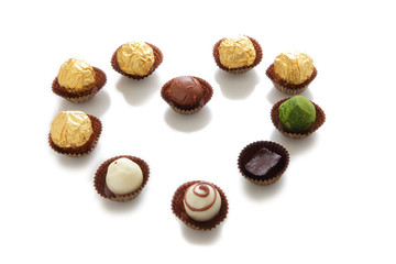 chocolate with love shape