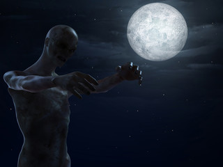 Fototapeta na wymiar 3d rendered illustration of a scary zombie