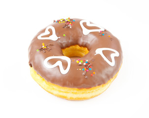 heart donuts isolated
