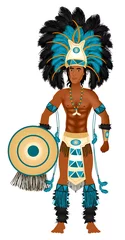 Cercles muraux Indiens Costume de carnaval aztèque