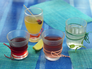 Assortiment de boissons diététiques