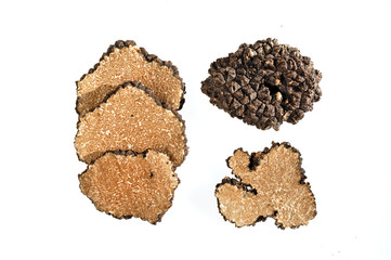 sliced black truffle