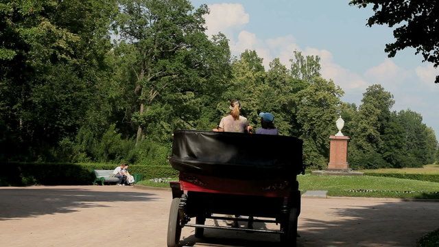 driving off horse carriage.
