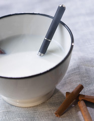 lait chaud à la cannelle
