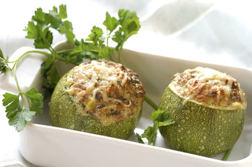 Courgettes rondes farcies