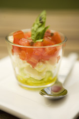 Salade tomate, concombre et feta 