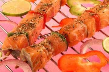 Brochettes de poissons