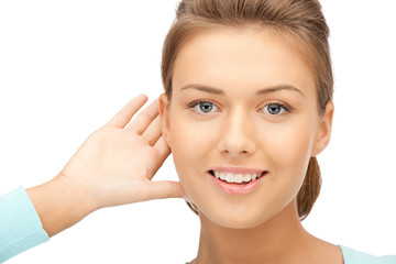 Obraz premium woman listening gossip