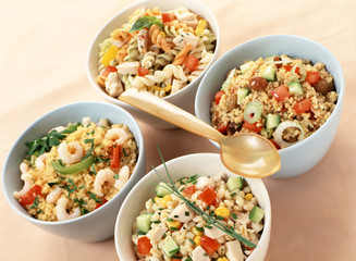Assortiment de salades de féculents
