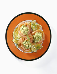 Bouchées de saumon à l'avocat 