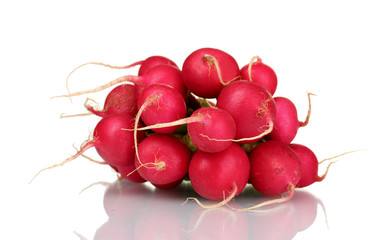Fresh radish isolated on white