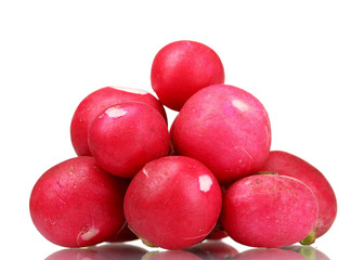 Fresh radish isolated on white