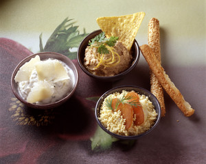 petites crèmes apéritives fromage blanc dips